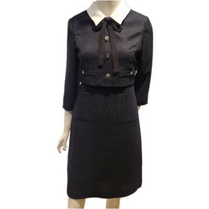 [숲]7부소매 배색 카라  원피스(SB4OPM6)