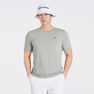 테일러메이드 남성 빅로고 라운드 반팔 티셔츠