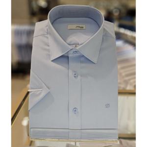 듀퐁셔츠 슬림핏반팔 SE5MM21HS361SBU  블루 스트레치원단 2025신상품 선물용