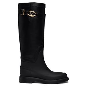 발렌 롱부츠 블랙 V로고 더 볼드 레인 부츠 242807F115000