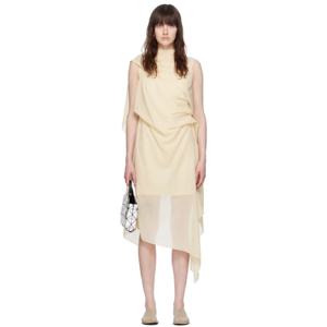 이세이미야케 원피스 옐로우 오버 더 바디 미니 드레스 242809F052002