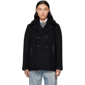 맥케이지 코트 블랙 콜 피코트 242015M176001