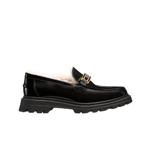 디올 코드 로퍼 브러쉬드 카프스킨   화이트 셔링 블랙 KDB757VES-S29X