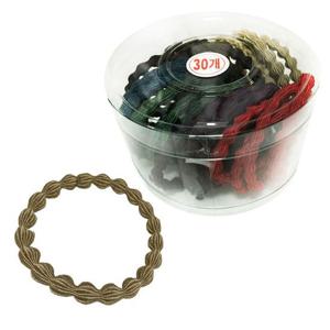 올록볼록 주름고무줄 30P 코사지통 머리끈 헤어밴드