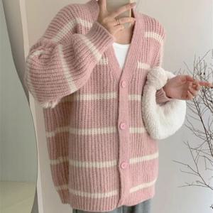 단가라 롱 스프라이트 니트 가디건 DHH-D98