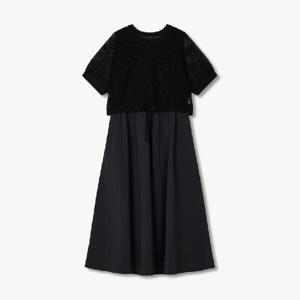 [지컷]네트 니트 콤비 플레어 원피스 7255237121