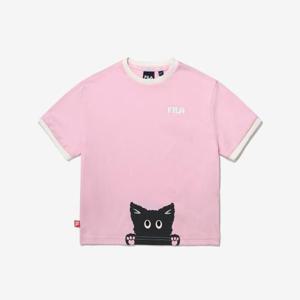 [휠라 키즈]TD 썸머 동물 그래픽 반팔티 (FK2RSG2401X_LPK)