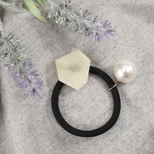 (엔젤슈슈) 방울 진주 자개 머리끈 아이보리 헤어슈슈