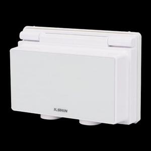 2구콘센트 매입콘센트(데코) 2구 방우형 화이트(가로형)