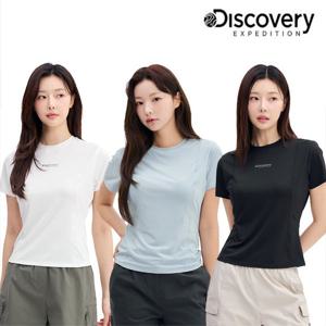 [디스커버리] 25SS 신상/여성/고윤정착장/기능성/냉감소재/프레시벤트 슬림핏 절개 반팔티셔츠 DWRS96053