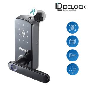 딜락 Y10 목문용 디지털도어락 지문인식+카드키2개+비상키2개+번호키 나무문용 무타공