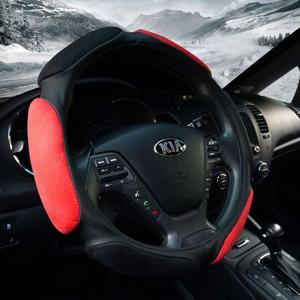겨울 엠보 스웨이드 핸들커버 자동차용품 극세사 털