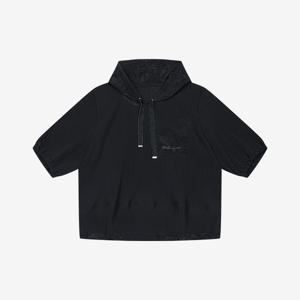 [베스띠벨리]우븐 배색 반팔 후드티 BKIBD1832