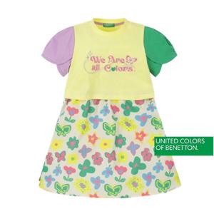 [베네통키즈]컬러배색패턴원피스 QAOP16431