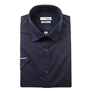 [듀퐁셔츠] (SE5MM22HS923SNY) 25 S S  네이비 반팔 여름용 슬림핏 무지 구김 적은 스판셔츠