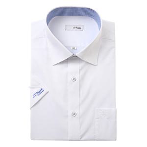 [듀퐁셔츠] (SE5MM12HS901SWH) 25 S S  화이트 반팔 여름용 일반핏 무지 카라배색 구김 적은 스판셔츠