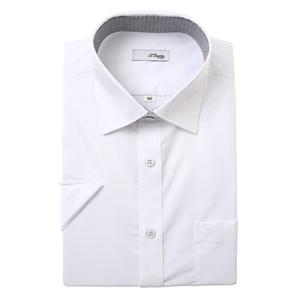 [듀퐁셔츠] (SE5MM12HS902SWH) 25 S S  화이트 반팔 여름용 일반핏 무지 카라배색 구김 적은 스판셔츠