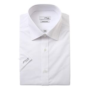 [듀퐁셔츠] (SE5MM22HS923SWH) 25 S S  화이트 반팔 여름용 슬림핏 무지 구김 적은 스판셔츠