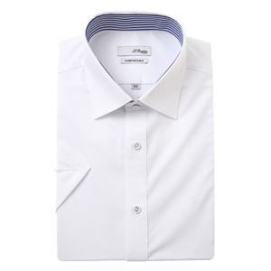 [듀퐁셔츠] (SE5MM22HS922SWH) 25 S S  화이트 반팔 여름용 슬림핏 무지 카라배색 구김 적은 스판셔츠