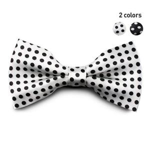 NV074_블랙엔화이트 땡땡이 나비넥타이 2종