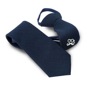 콧수염 신사 네이비 자동넥타이_GA5073
