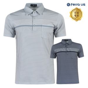 [페라어스]페라어스 남성 여름용 각패턴 스판 골프셔츠 GCTM5DJ2