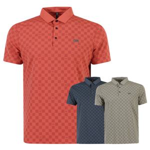 페라어스 남성 여름용 엠보사각배색 스판 골프셔츠 GCTM5OM2555