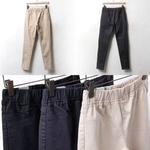 빅사이즈 밴딩 슬림 면 스키니 DLO3485 스판 팬츠