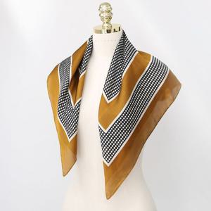 더블 도트 스카프 실크 사각 여성 쁘띠 간절기 패션