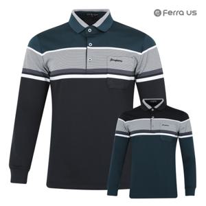 [페라어스]페라어스 남성 JP 체크카라배색 골프셔츠 CTS3DJ2133