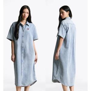[타미진] T32F6NOP01TWT2 1AB 여성 데님 셔츠 원피스