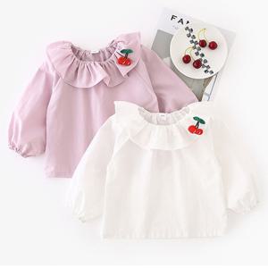 [조이멀티]앵두 프릴 아동 긴팔 블라우스 303960