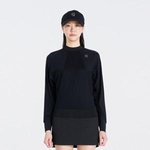 테일러메이드 여성 울 져지 라운드 긴팔 티셔츠