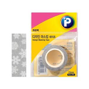 디지인 마스킹테이프 눈꽃 15x10m DM10-1510 마스킹테 디자인테이프