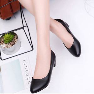 둥근앞코 면접 구두 낮은 굽 빅사이즈 정장 신발