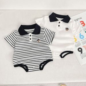 [조이멀티]블랙라인 반팔 곰돌이 카라 바디슈트 205815