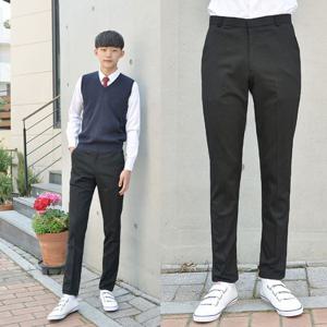 (빅사이즈) 스판 차콜 교복바지 남자 -6XL