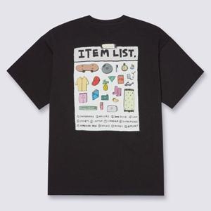 반스 VN000QF4BLK 아티스트 컬렉션 Vans X Riroo 아이템 리스트 반소매 티셔츠 여름 오버핏 오버사이즈