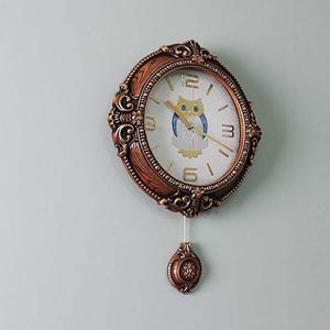 떼투리아부엉이 금색 0702004 엔틱 모던 벽시계