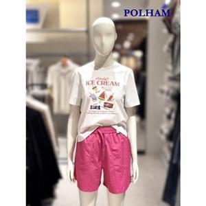 [폴햄] 여성 죠크박 쿨코튼 소로나 크롭 반팔티셔츠 PHF3TS2100 -US