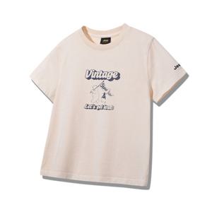 [지프]JQ2TSU217 멜란지베이지 남녀공용 빈티지 가먼트다잉 반팔