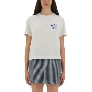 아페쎄 여성 화이트 DISCO 반팔 티셔츠 COHGSF26524_AAB