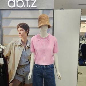 Ab.f.z DP01 집업카라넥골지반팔니트 AFZ2NY39