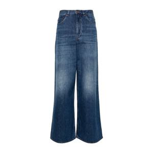 끌로에 와이드 하이웨이스트 블루 진 CHC24ADP02150 402