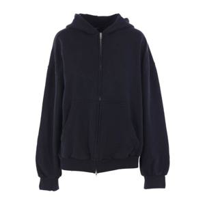 발렌시아가 블랙 코튼 저지 후드티셔츠 803264 TSVU71750