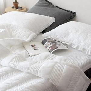 아트박스/홈앳 화이트 피그먼트 워싱 코튼 차렵이불 - S기본세트