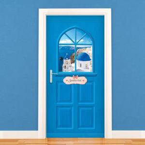 아트박스/제제데코 현관문시트지 엠보에어프리 산토리니전경