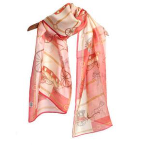 아트박스/더로라 실크 스카프 - 웨스턴 마차 S305