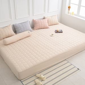 푸딩 사계절 부드러운 소프트워싱  패밀리 누빔 매트리스커버 300x200