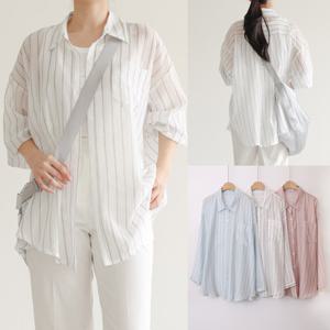 나야홍 / 위쉬몰 LY 연그레이라인포켓남방(U715H506) 빅사이즈